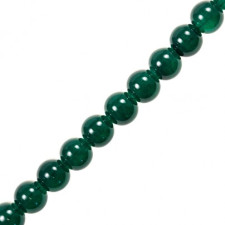 Glaskralen Opaal  Dark green 6 mm